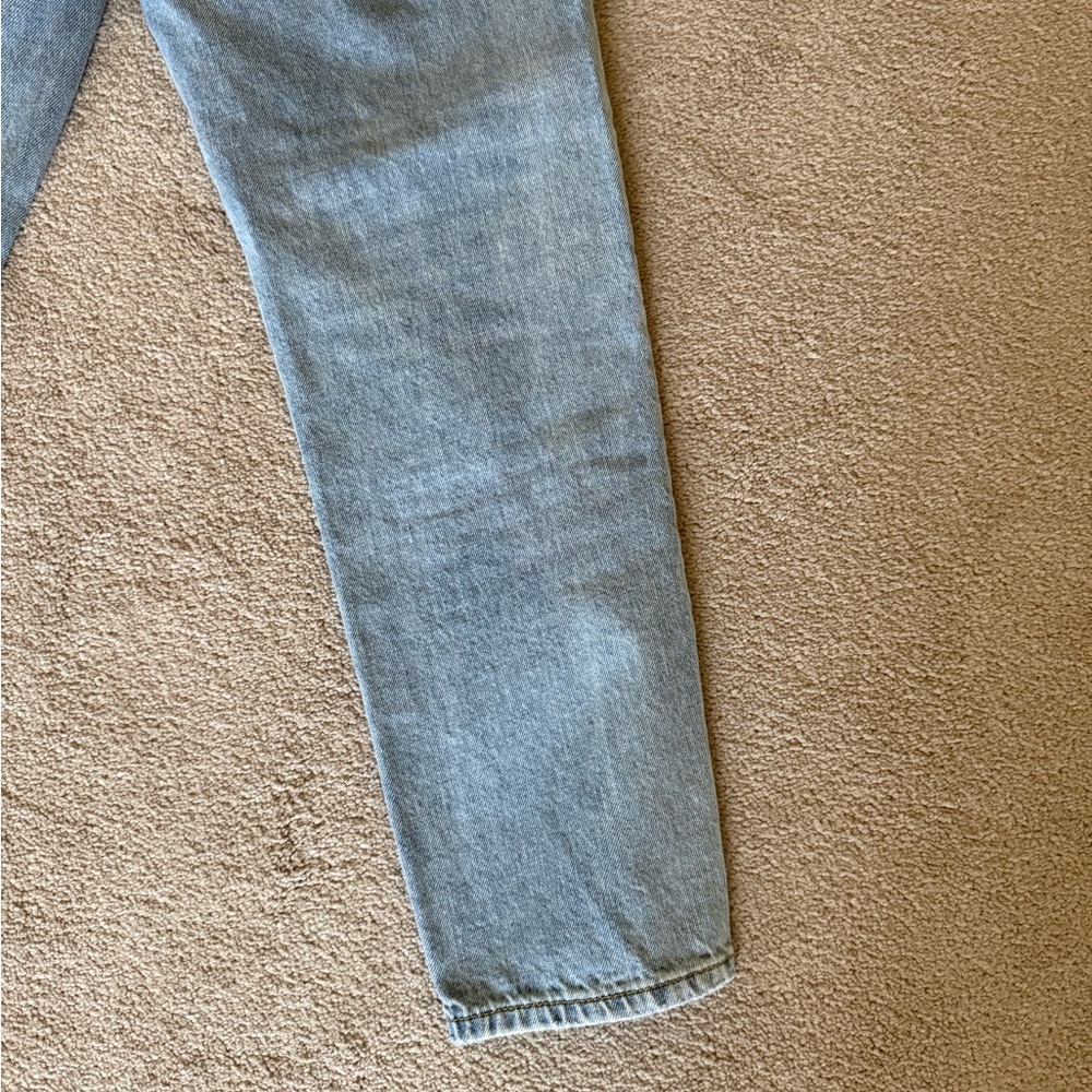 High Rise Distressed Blue Jeans - Picture 11 of 12